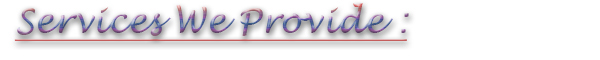 Services we provide